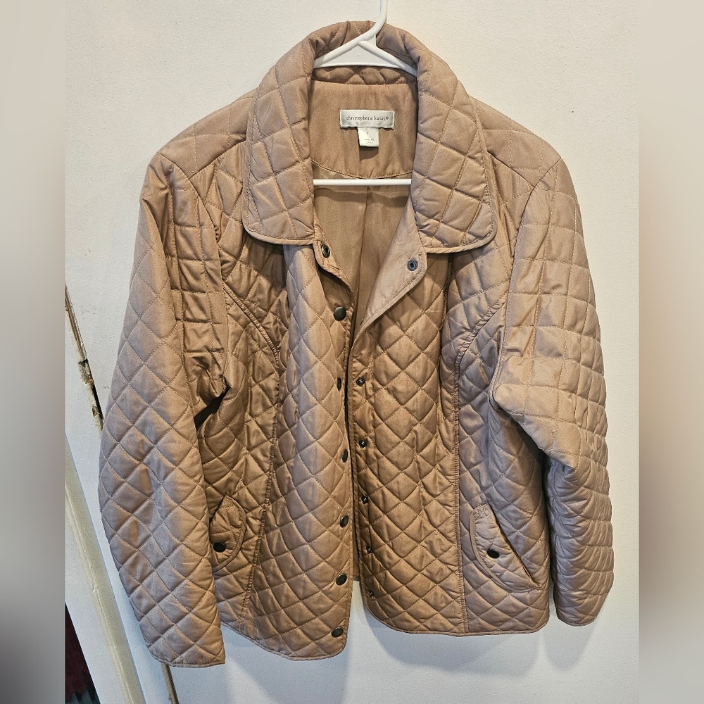 CJ Banks Quilted Jacket, Size XL